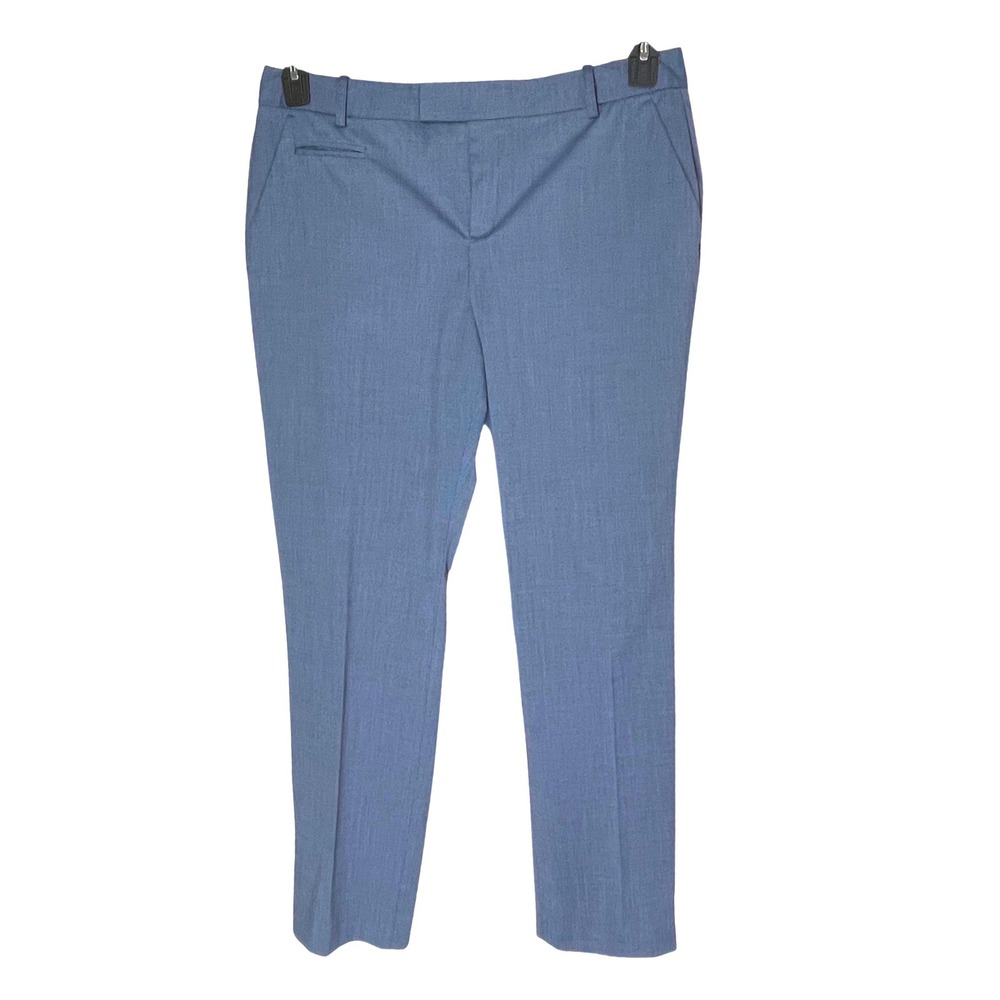 Banana Republic Jackson Fit Dress Pants Trousers Sz 12R Blue Gray Stretch Slacks